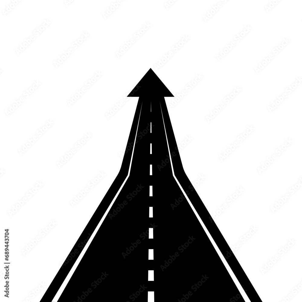 Fototapeta premium Arrows asphalt road template. Vector illustration. EPS 10.
