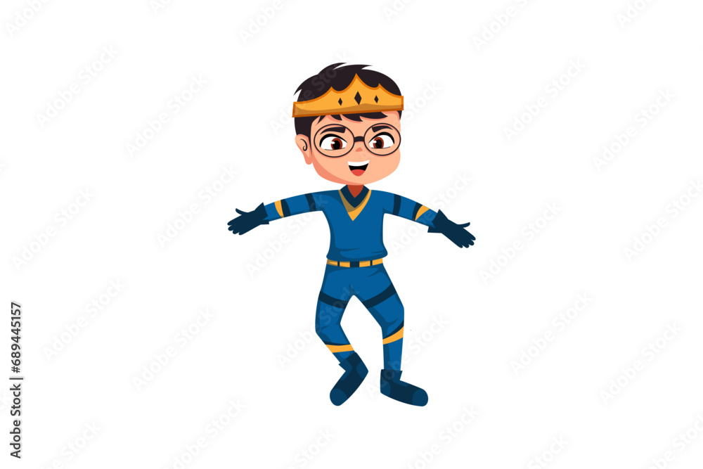 Cute Little Superhero Character Illustration Cute Little Superhero Character Illustration