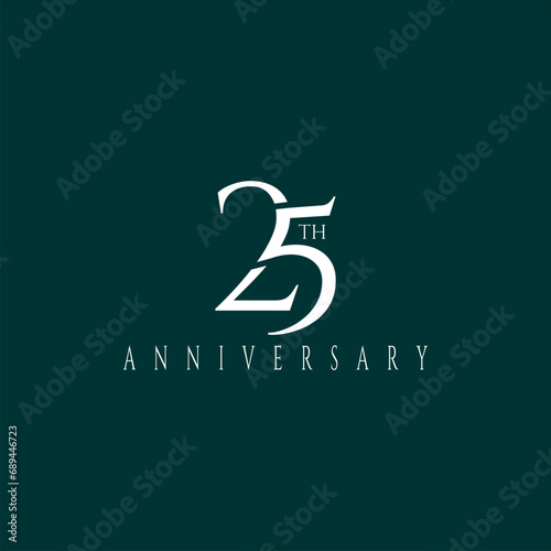 25th logo design, 25th anniversary logo design, vector, symbol, icon photo
