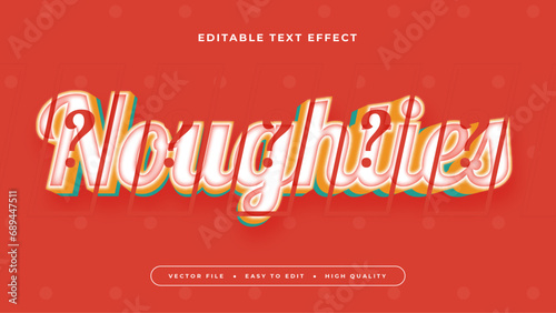 Red orange and green noughties 3d editable text effect - font style