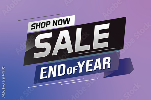 End of year Sale word concept vector illustration with lines and 3d style, landing page, template, ui, web, mobile app, poster, banner, flyer, background, gift card, coupon, label, wallpaper 