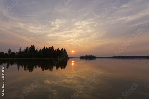 A Beautiful Sunset at Elk Island National Park