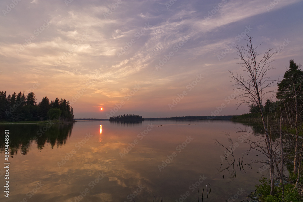 A Beautiful Sunset at Elk Island National Park