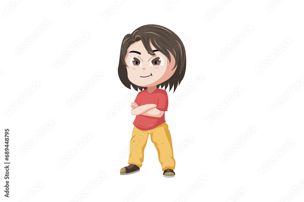 Cute Little Girl Character Illustration Cute Little Girl Character Illustration