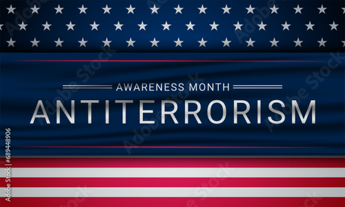 Antiterrorism Awareness Month Background Vector Illustration 