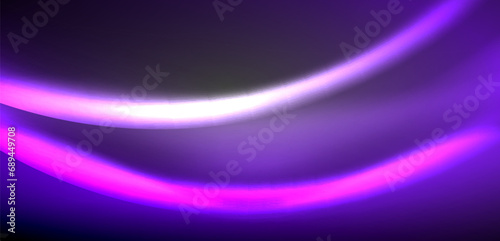 Neon-lit waves surge across background, mesmerizing dance of luminescence and motion. Dynamic backdrop captures essence of energy and modern aesthetics