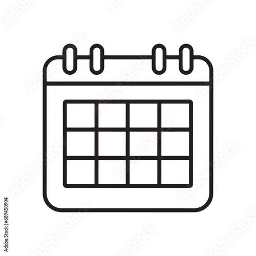 line illustration of calendar