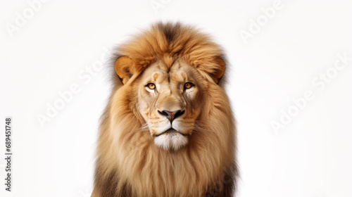 Headshot of beautiful male lion
