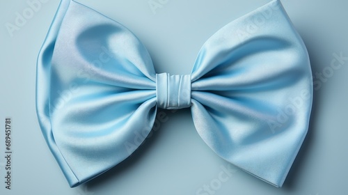 Trendy Attractive Minimalistic Gift Blue Bow, Background Image, Desktop Wallpaper Backgrounds, HD
