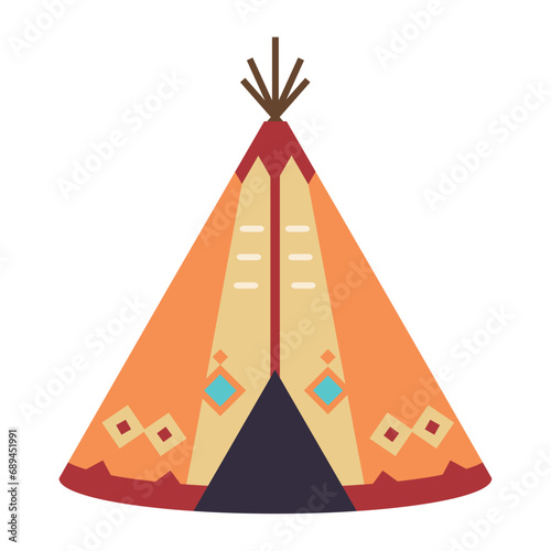 teepee native america isolated