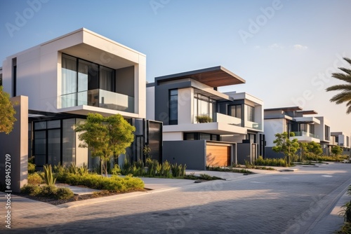 Luxury housing. Background with selective focus and copy space