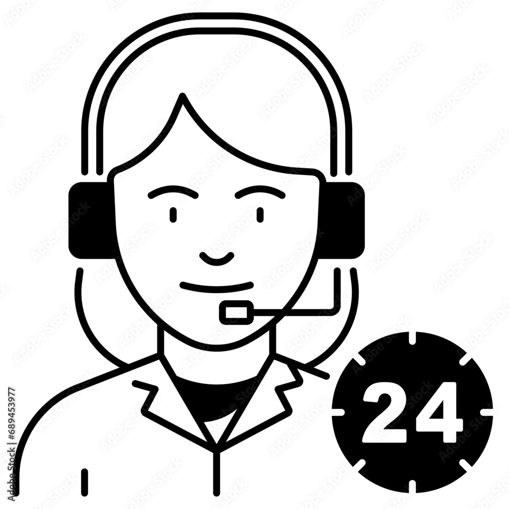 Female Customer Service Icon
