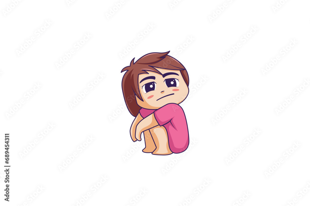 Cute Chibi Girl Character Design Illustration Cute Chibi Girl Character Design Illustration
