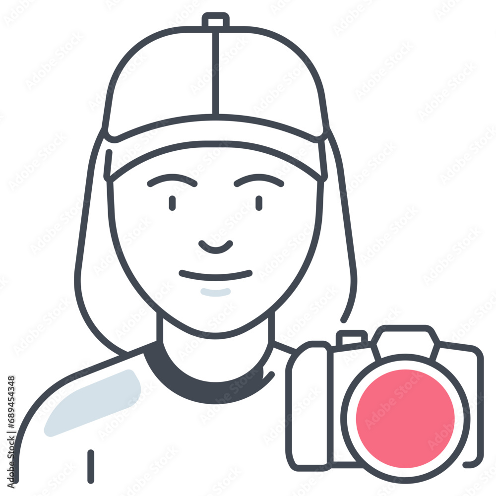 Female Photographer Icon Female Photographer Icon
