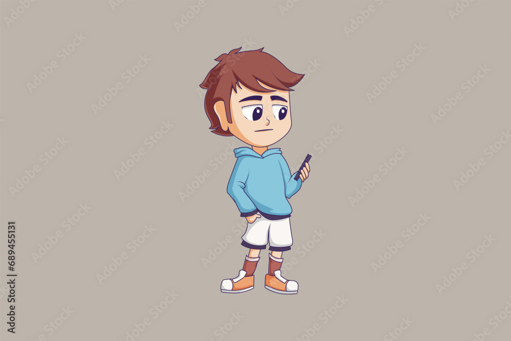 Cute Chibi Boy Character Design Illustration Cute Chibi Boy Character Design Illustration