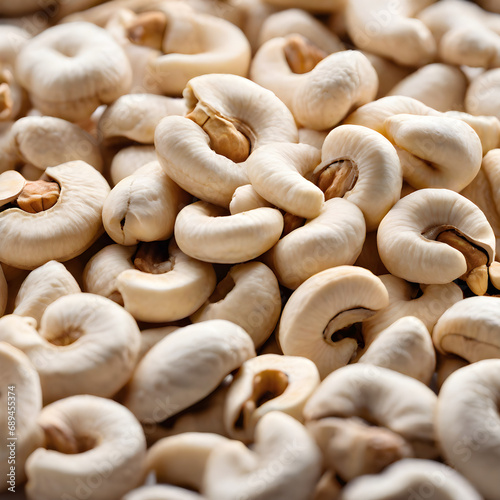 cashew nuts heap isolated white background