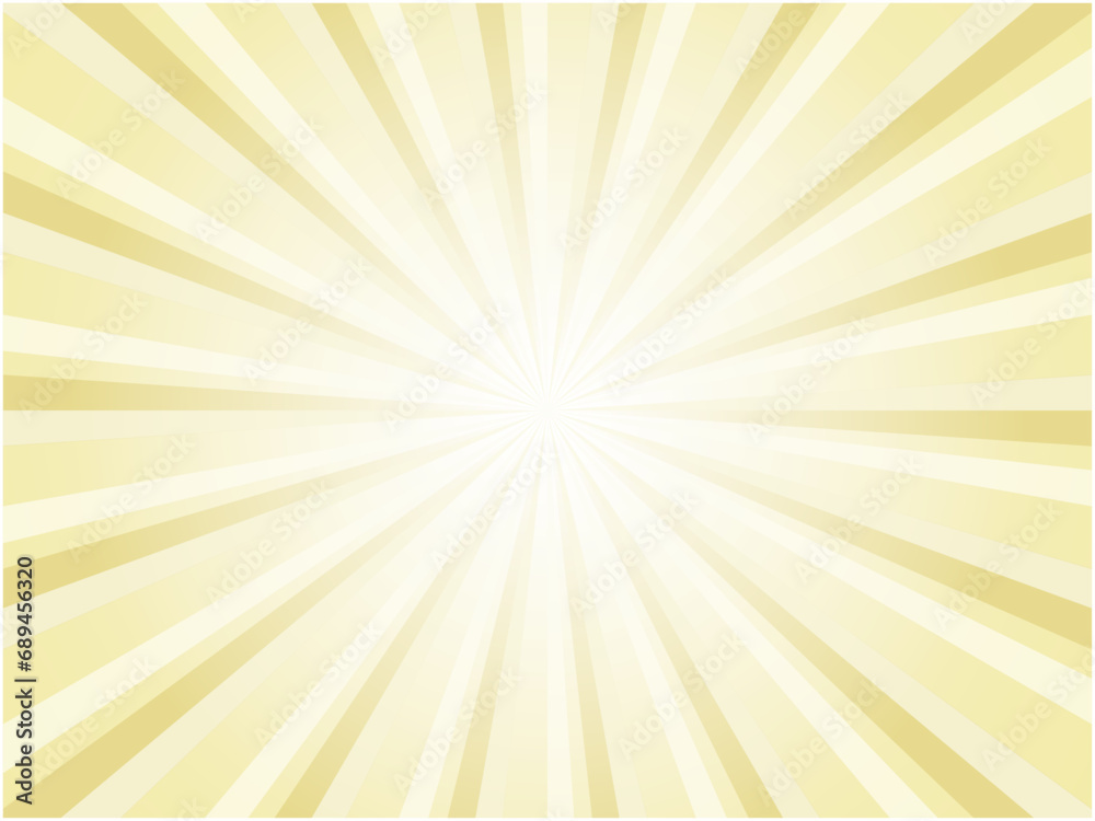 Obraz premium カラフルに放射する集中線背景素材_イエロー