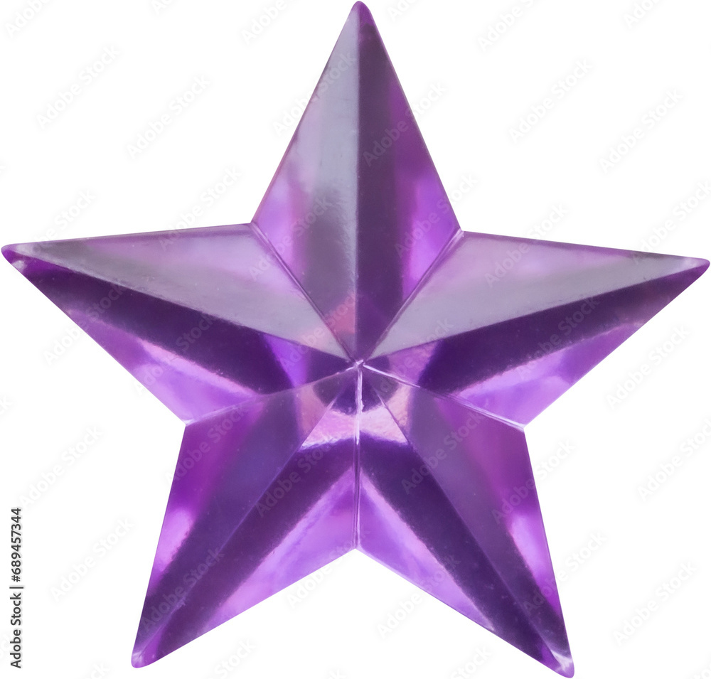 purple star jewels sticker isolated on white background purple star jewels sticker isolated on white background