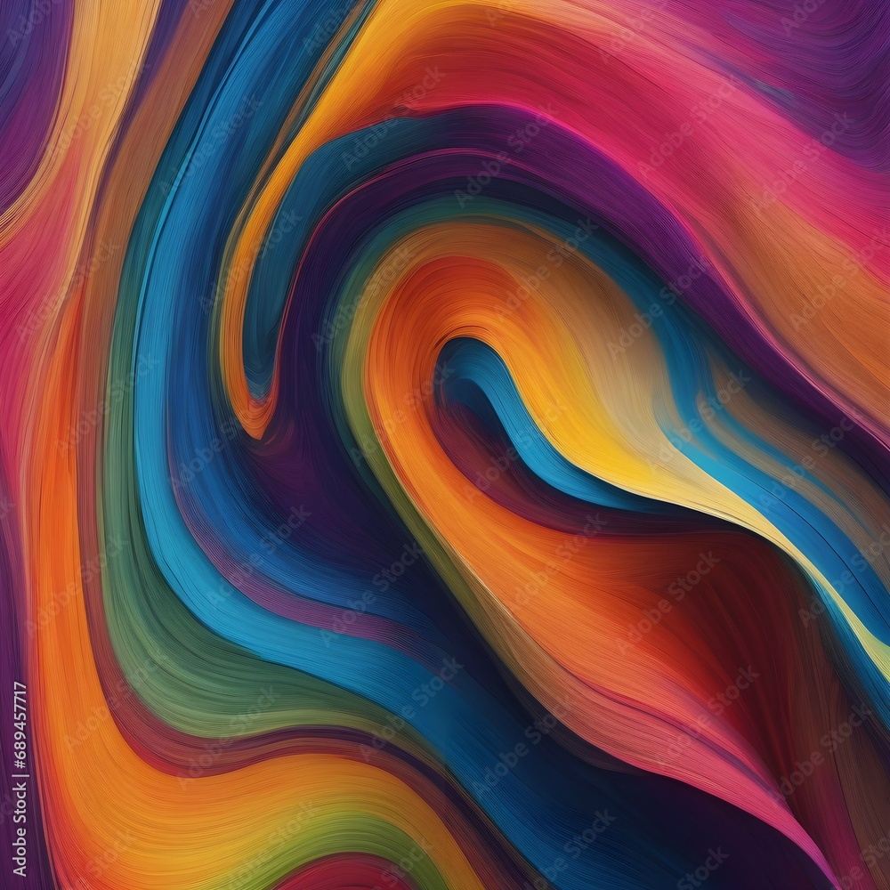 Vibrant and colorful abstract wallpaper with organic lines intertwining and overlapping