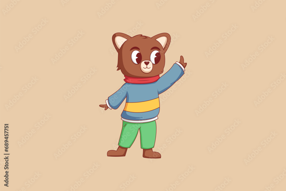 Fototapeta premium Cute Bear Character Design Illustration