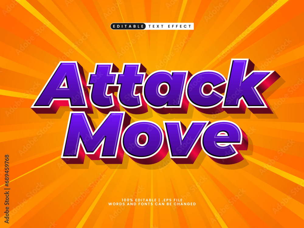 attack move text effect