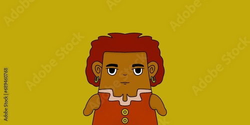 cool background with cartoon character guy