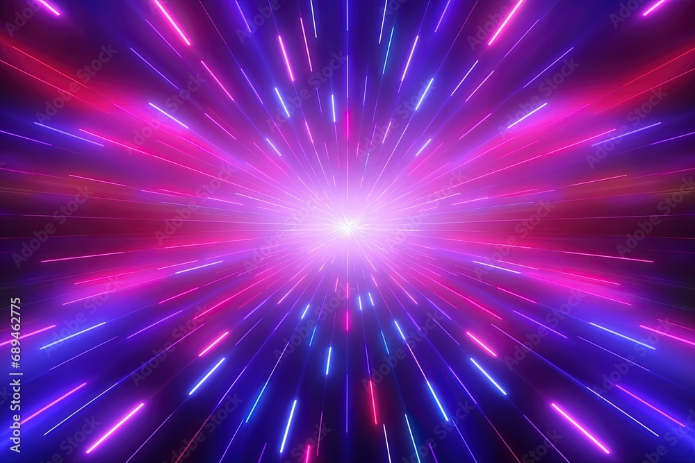 Naklejka premium Party Pulse Abstract Neon Waves Fantastic Fusion Neon Lightscape,Neon Dance Floor Background