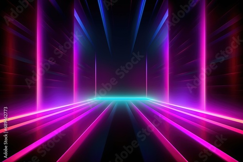 Party Pulse Abstract Neon Waves Fantastic Fusion Neon Lightscape,Neon Dance Floor Background