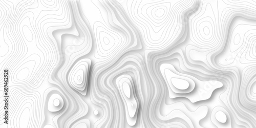 Seamless pattern wave lines Topographic map. Geographic mountain relief. Abstract lines background. Contour maps. Vector illustration, Topo contour map on white background, Topographic contour lines.