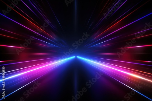 Party Pulse Abstract Neon Waves Fantastic Fusion Neon Lightscape,Neon Dance Floor Background © AKKA