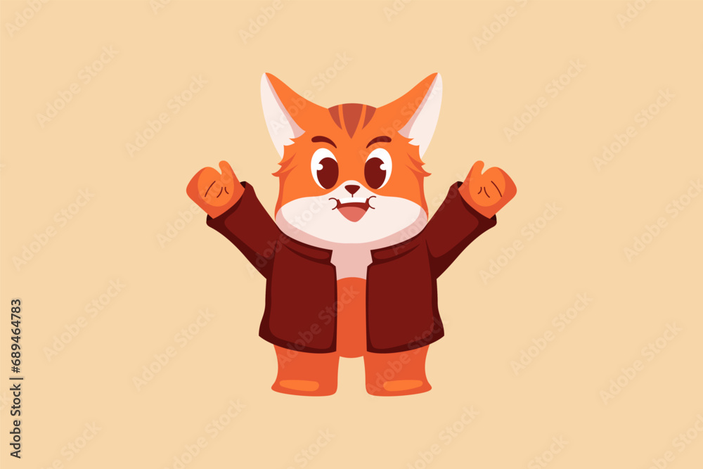 Obraz premium Cute Fox Character Design Illustration