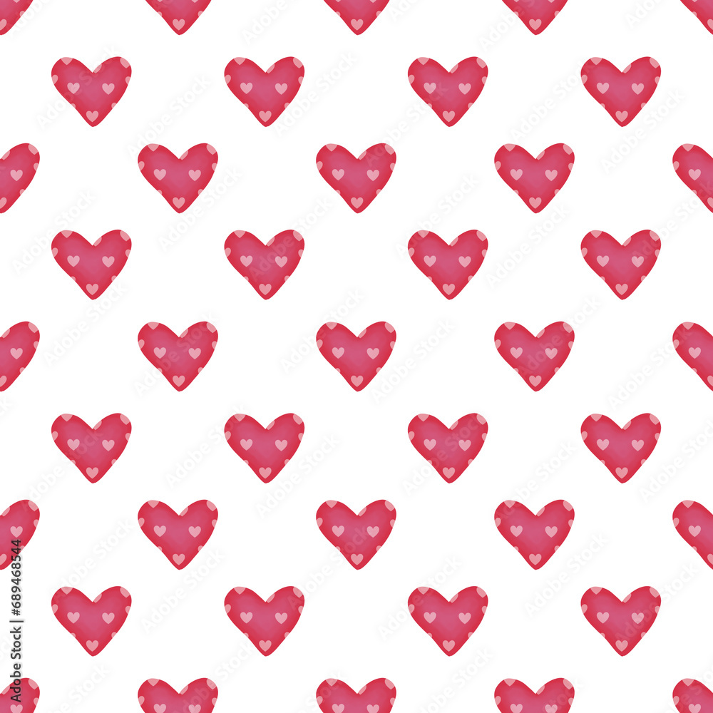 Hearts seamless pattern background