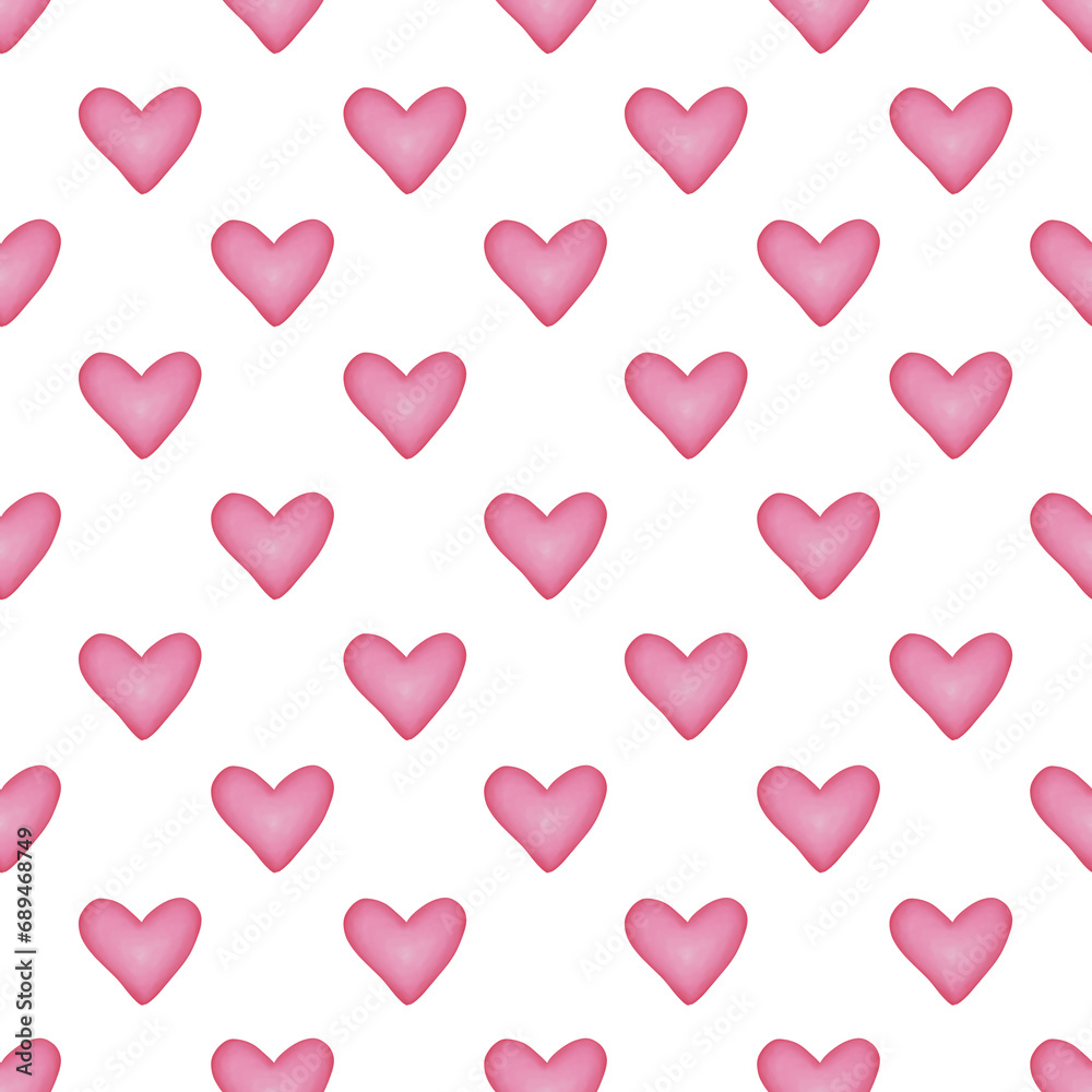 Hearts seamless pattern background