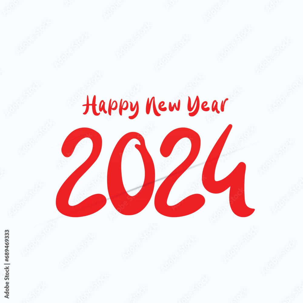 Happy New Year 2024 vector template design.