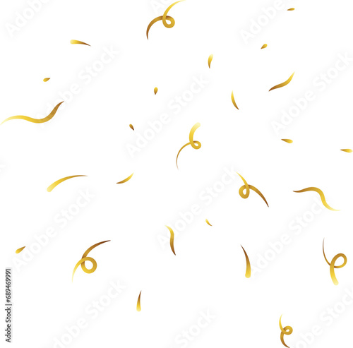 Gold confetti party paper celebration decoration