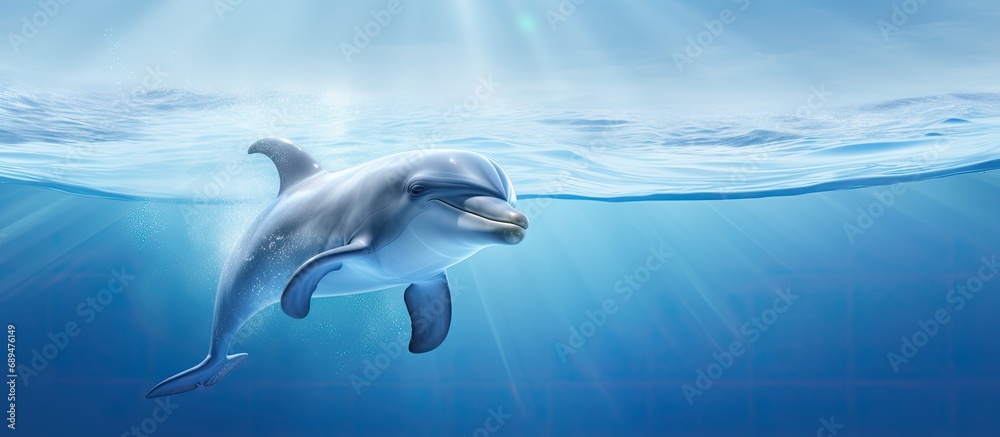 Fototapeta premium Enchanting, amusing dolphin.