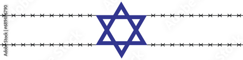 International Holocaust Remembrance Day vector. Star of David . January 27. Important day
