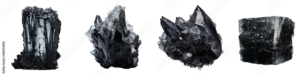 Black ice Hyperrealistic Highly Detailed Isolated On Transparent Background Png File
