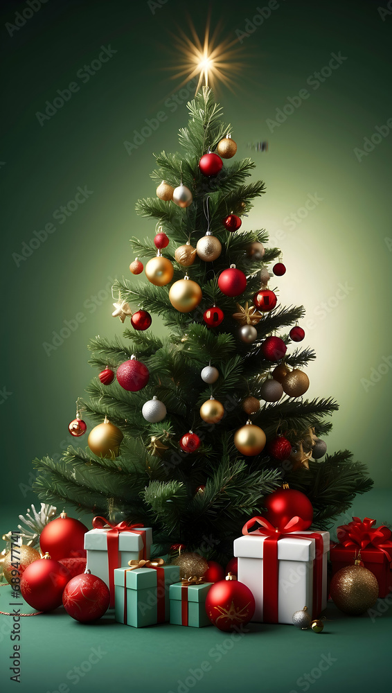 christmas tree with gifts