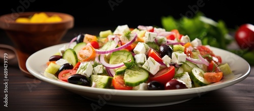 Fresh Greek salad.