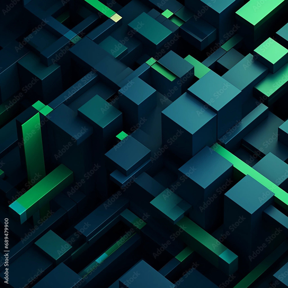 Dark Black and Green Geometric Shapes Backdrop Dark Black and Green Geometric Shapes Backdrop