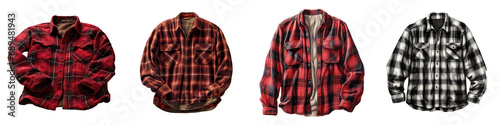 Flannel shirt Hyperrealistic Highly Detailed Isolated On Transparent Background Png File