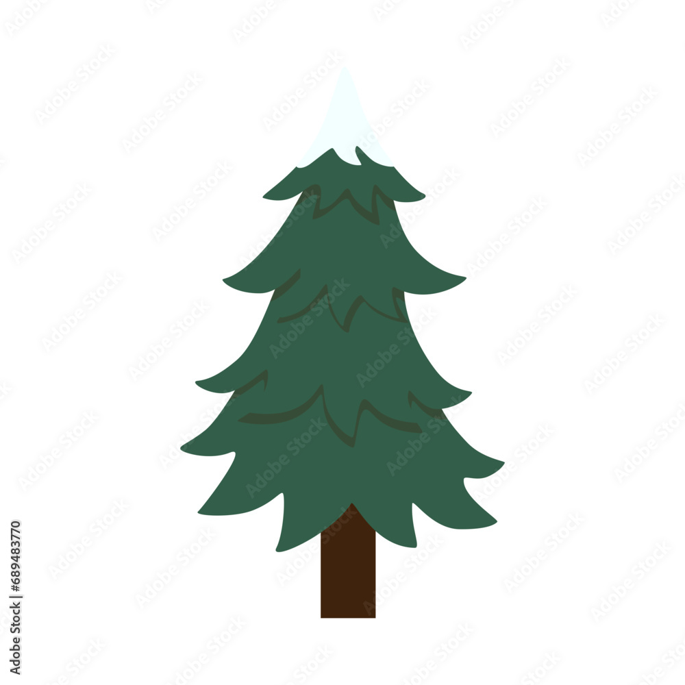 Christmas tree illustration with christmas ornament. Vector illustration isolated on white background, template for design, greeting card, invitation. Christmas tree illustration with christmas ornament. Vector illustration isolated on white background, template for design, greeting card, invitation.