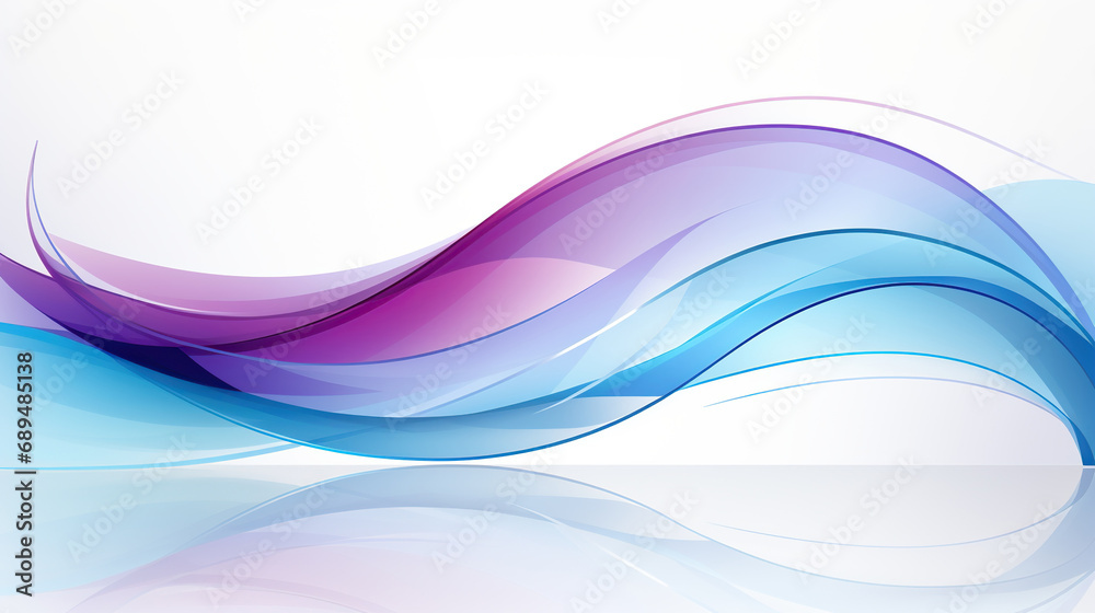 Obraz premium Abstract background with blue and purple wavy lines. Vector illustration. 
