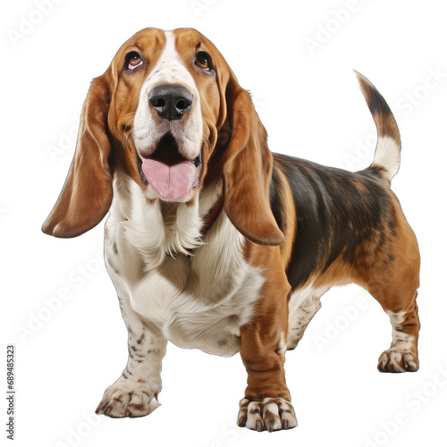 Basset hound dog on transparent background. © WARASA