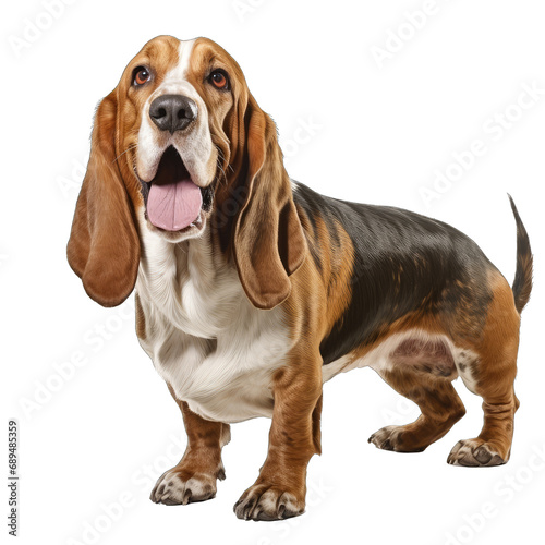 Basset hound dog on transparent background. © WARASA