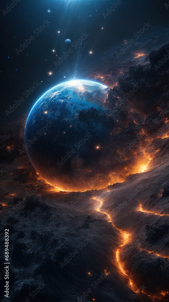 Obraz premium space, spaceship, the sun, the moon, earth, mars, rocket, astronaut, space station, nebula, the solar system, discover mars, outer space, planets, satellite, orbit, mobile wallpaper, wallpapers