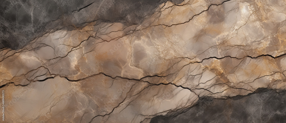 A rugged, earthy cave reveals the raw beauty of nature in a close-up shot of a textured brown stone, marble texture, Colorful background with copy space for design
