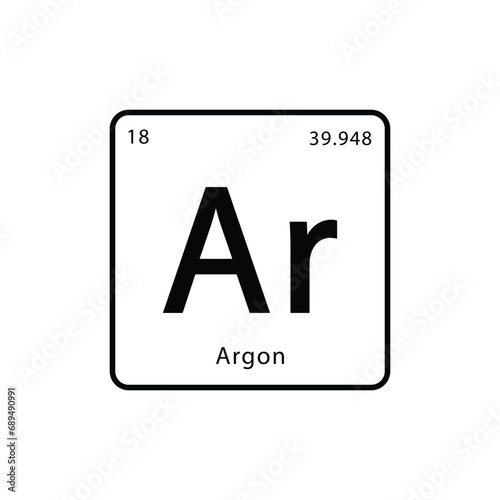 Periodic Table of element icon vector logo design template