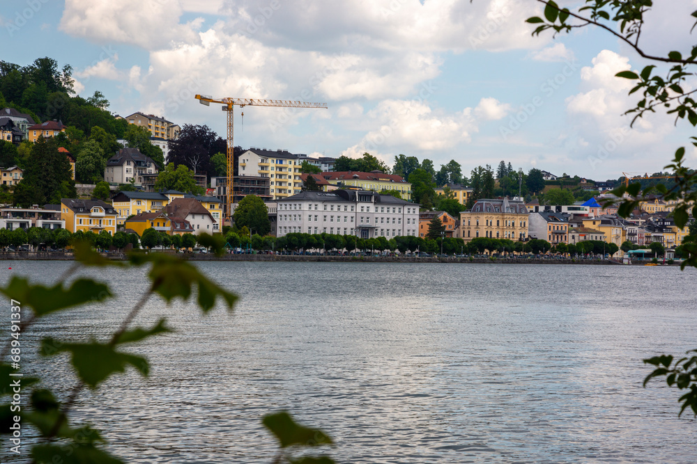 View of the city of Gmunden from Lake Traunsee